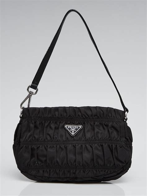 prada vela nylon bag|Prada ruched nylon bag.